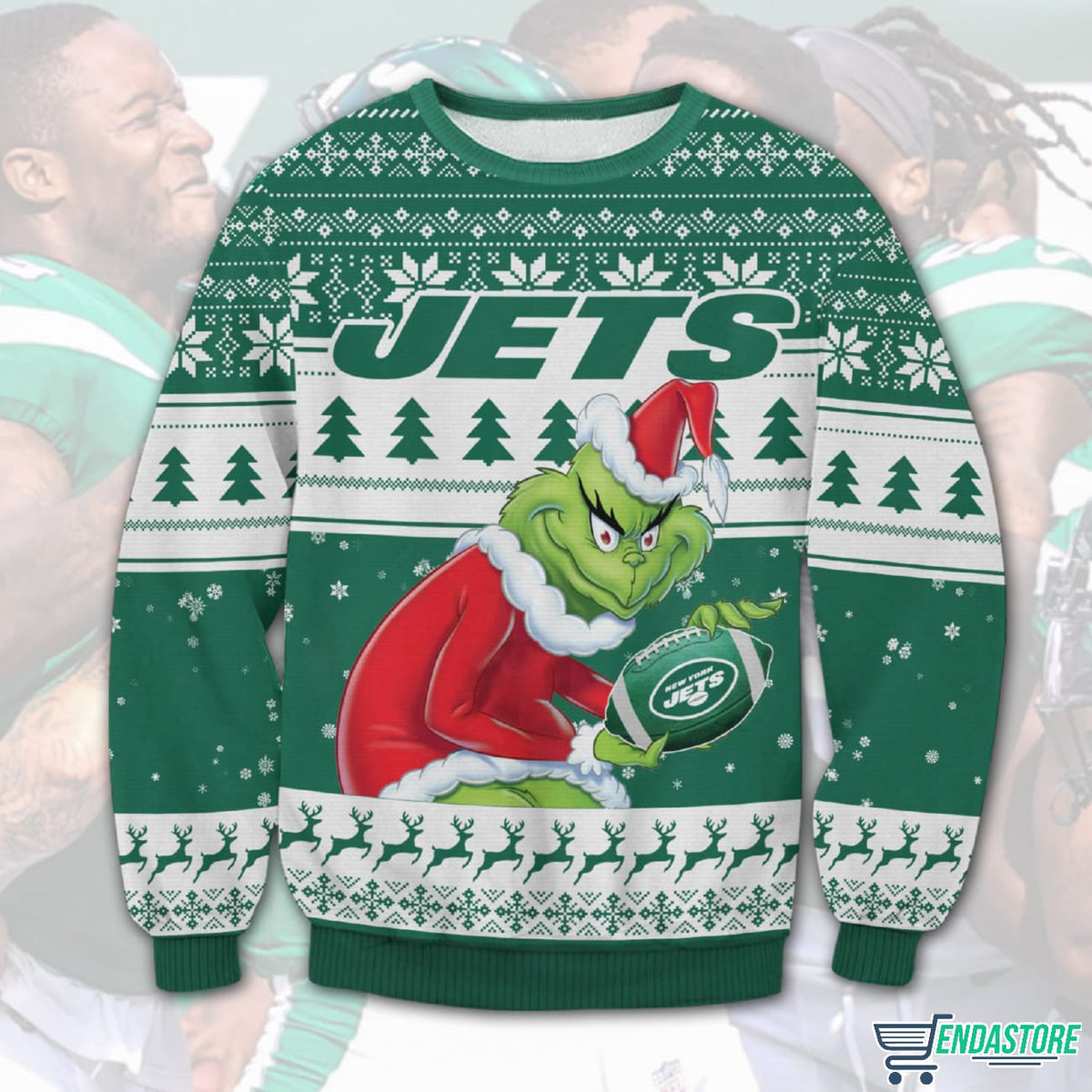 Grnch Jets 3D Ugly Christmas Sweater - Holiday Gift product image