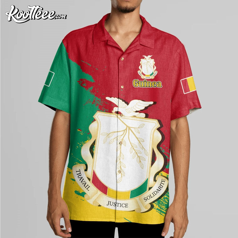 Guinea Coat Of Arms Hawaiian - Adult & Kids T-Shirts, Sweatshirts & Hoodies apparel design preview 1