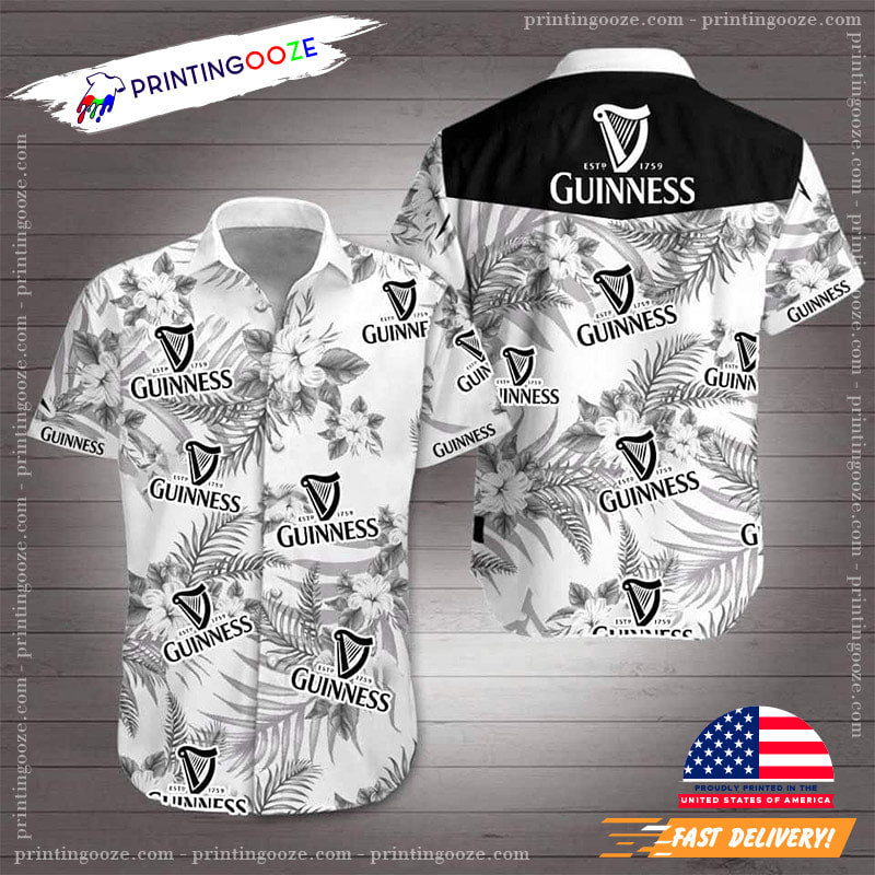 Guinness Hawaiian Tropical Flora Beach Lovers - Adult & Kids T-Shirts, Sweatshirts & Hoodies apparel design preview 1