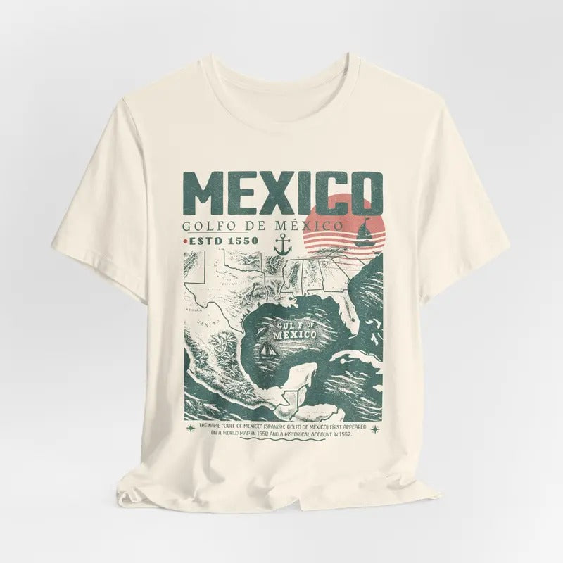 Gulf Mexico Golfo De MéXico 1550 Retro Vintage Art - Adult & Kids T-Shirts, Sweatshirts & Hoodies apparel design preview 1