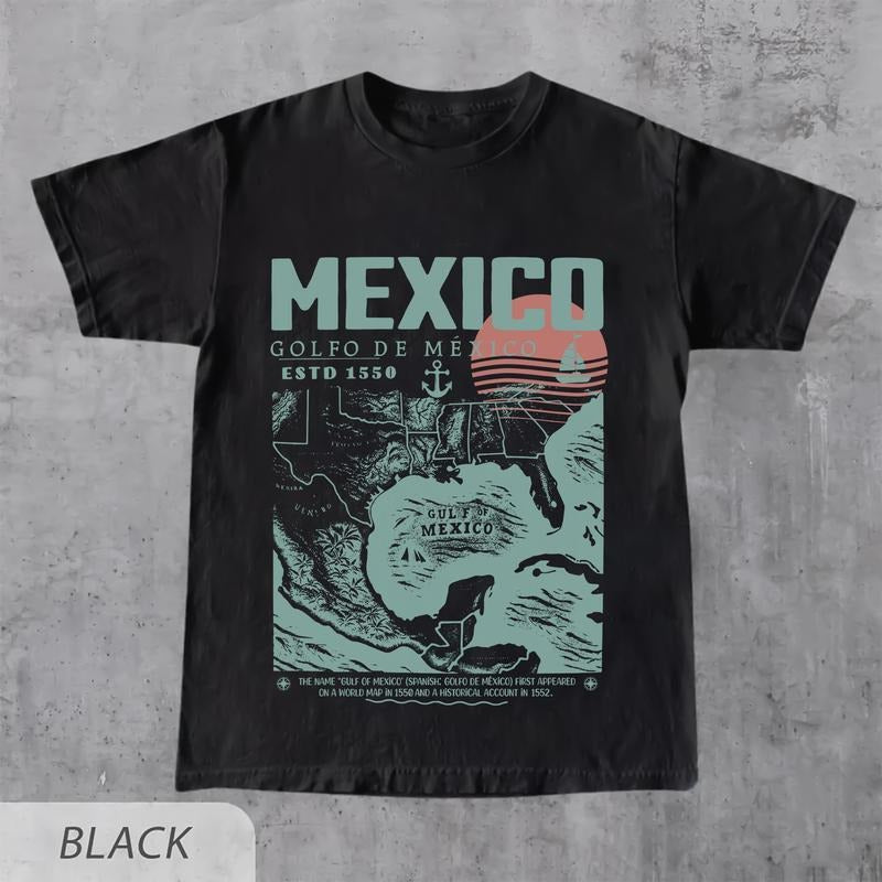 Gulf Mexico Golfo De MéXico 1550 Retro Vintage Art - Adult & Kids T-Shirts, Sweatshirts & Hoodies apparel design preview 1