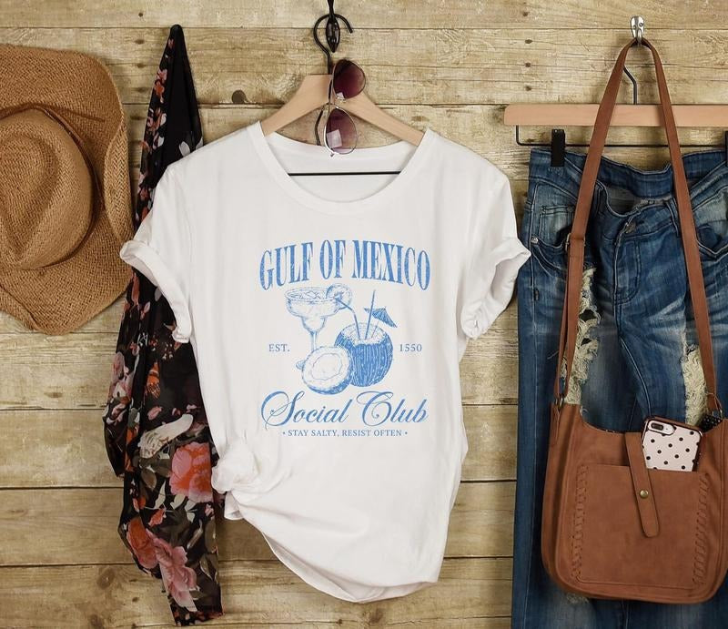Gulf Mexico Social Club Est 1550 Stay Salty Resist - Adult & Kids T-Shirts, Sweatshirts & Hoodies apparel design preview 1