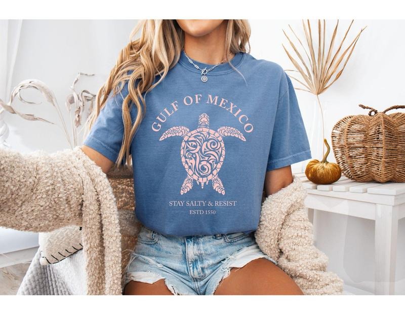 Gulf Mexico Turtle Stay Salty Resist Mom - Adult & Kids T-Shirts, Sweatshirts & Hoodies apparel design preview 1