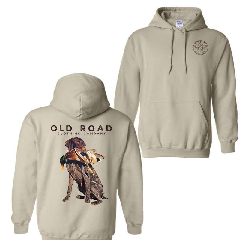 Gwp German Wirehaired Pointers Bird Hunting Menswear - Adult & Kids T-Shirts, Sweatshirts & Hoodies apparel design preview 1