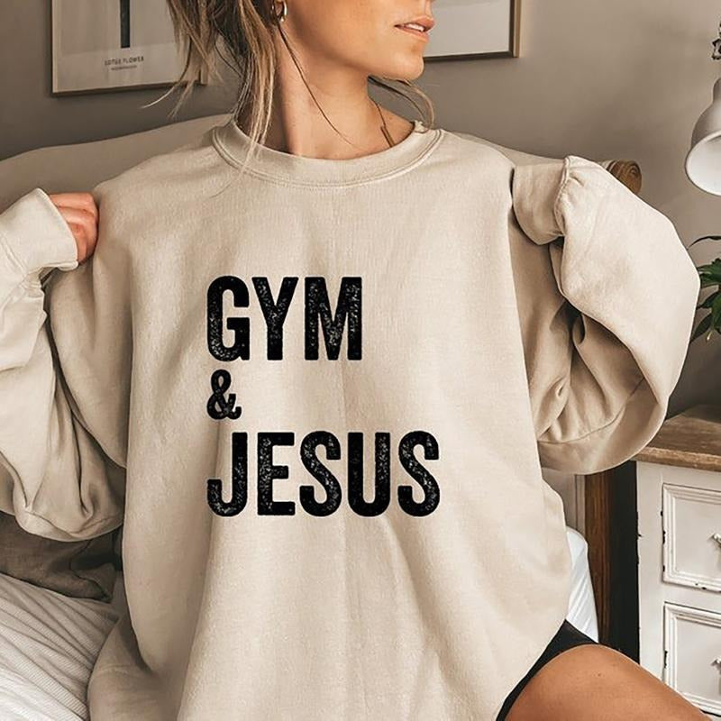 Gym Jesus Lover Faith Based Religious - Adult & Kids T-Shirts, Sweatshirts & Hoodies apparel design preview 1