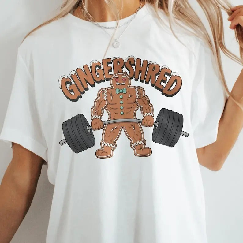 Gym Gingerbread Funny Fitness Workout Pump Cover - Adult & Kids T-Shirts, Sweatshirts & Hoodies apparel design preview 1