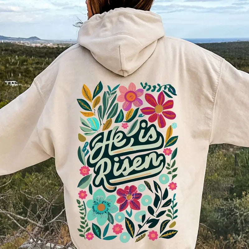 HE IS RISEN 2 EASTER CHRISTIAN COMFY CASUAL COTTON - Adult & Kids T-Shirts, Sweatshirts & Hoodies apparel design preview 1