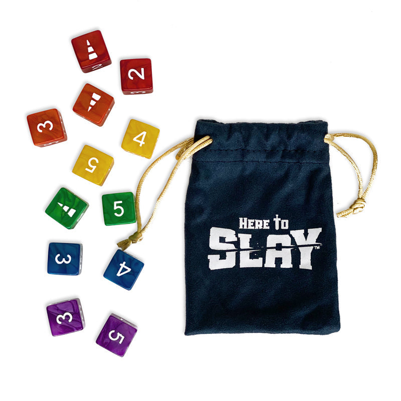 Here to Slay: 6-Class Dice Set - Adult & Kids T-Shirts, Sweatshirts & Hoodies apparel design preview 1