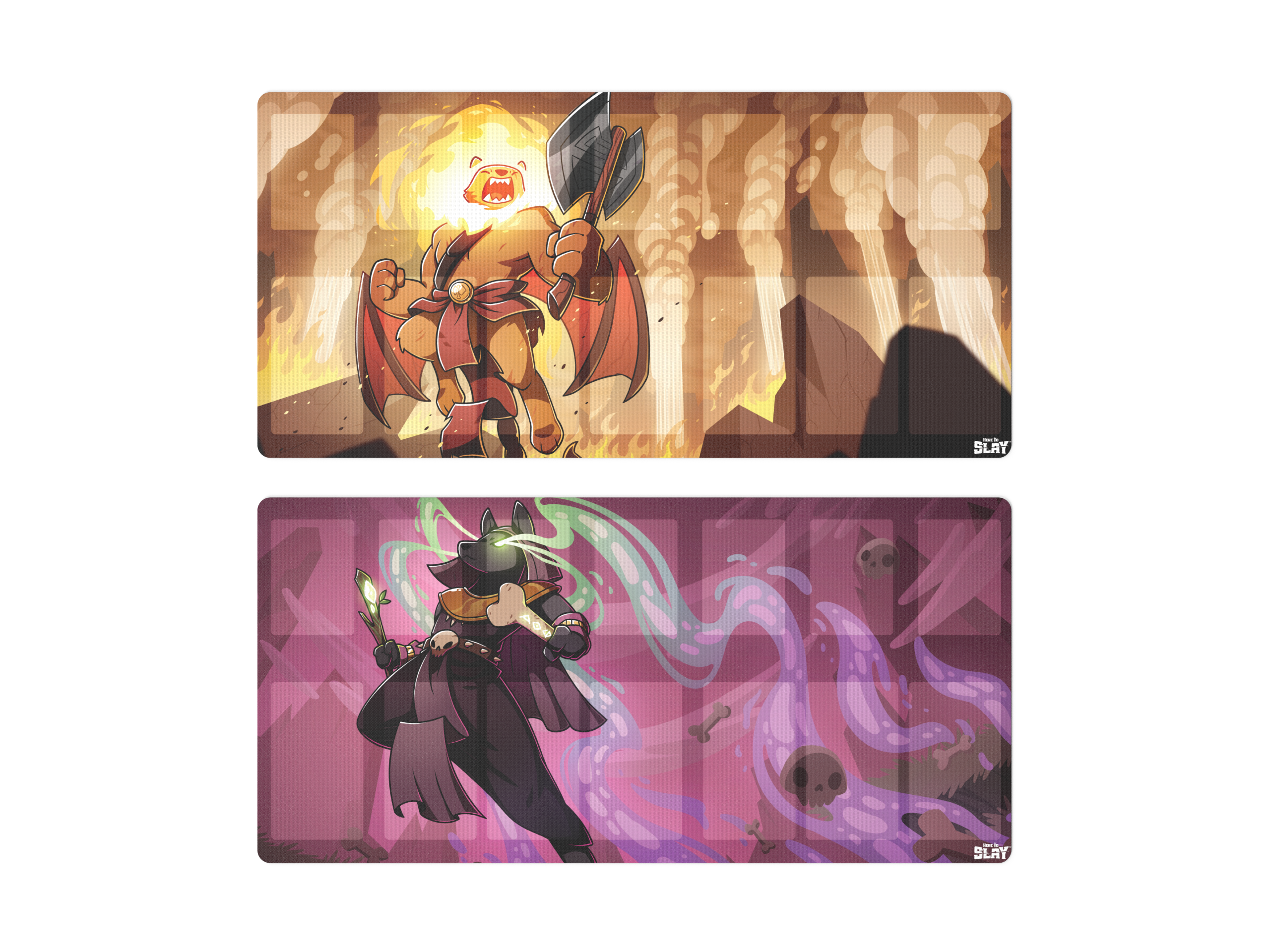 Here to Slay: 2 Berserkers Necromancers Play Mat - Adult & Kids T-Shirts, Sweatshirts & Hoodies apparel design preview 1