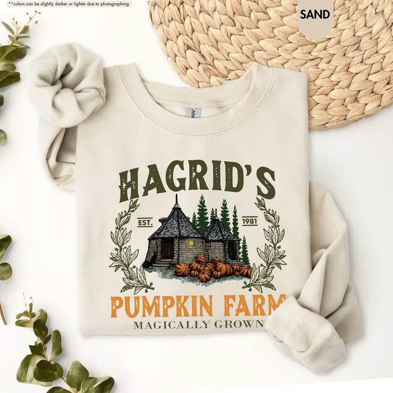 Hagrid'S Pumpkin Farm Fall Potter Book Season - Adult & Kids T-Shirts, Sweatshirts & Hoodies apparel design preview 1