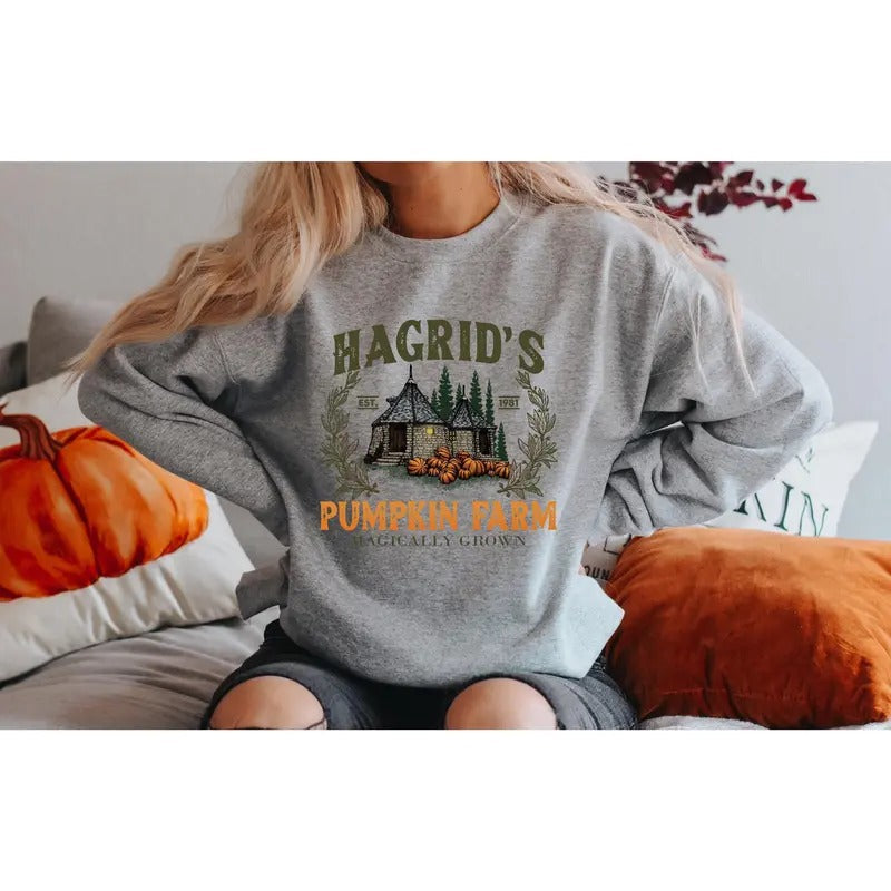 Hagrid'S Pumpkin Farm Thanksgiving 2024 Fall - Adult & Kids T-Shirts, Sweatshirts & Hoodies apparel design preview 1