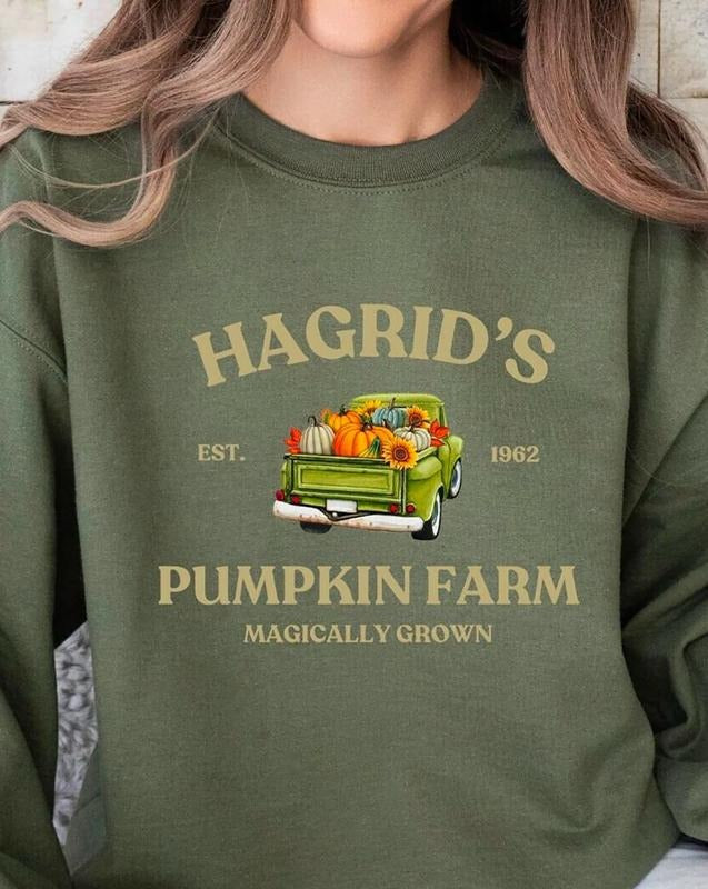 Hagrid'S Pumpkin Farm Vintage Fall Patch - Adult & Kids T-Shirts, Sweatshirts & Hoodies apparel design preview 1
