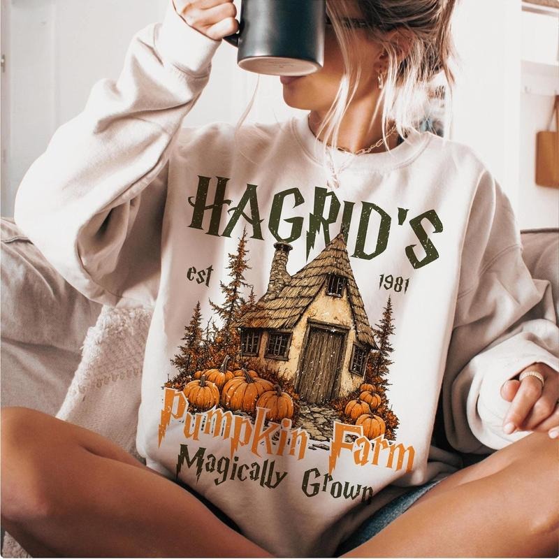 Hagrid'S Pumpkin Farm Est 1981 Fall Season Autumn - Adult & Kids T-Shirts, Sweatshirts & Hoodies apparel design preview 1