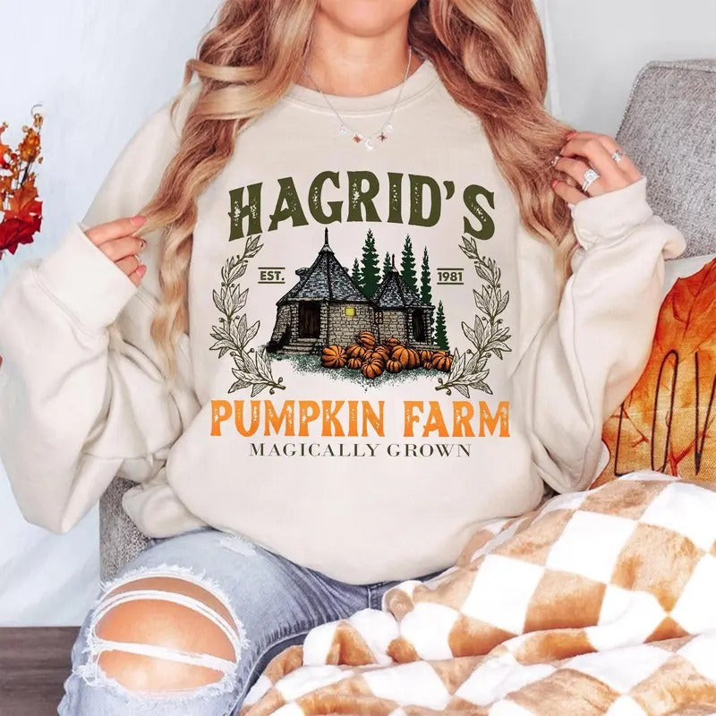 Hagrid'S Pumpkin Patch Fall Hagdrid'S Farm - Adult & Kids T-Shirts, Sweatshirts & Hoodies apparel design preview 1
