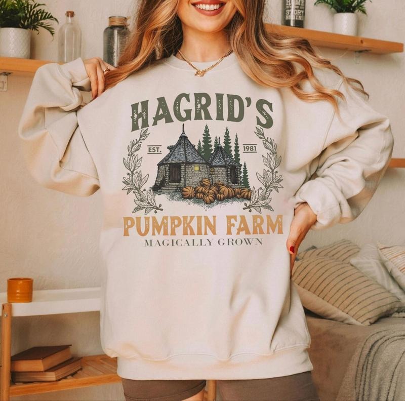 Hagrid'S Pumpkin Patch Vintage Fall Retro Halloween - Adult & Kids T-Shirts, Sweatshirts & Hoodies apparel design preview 1