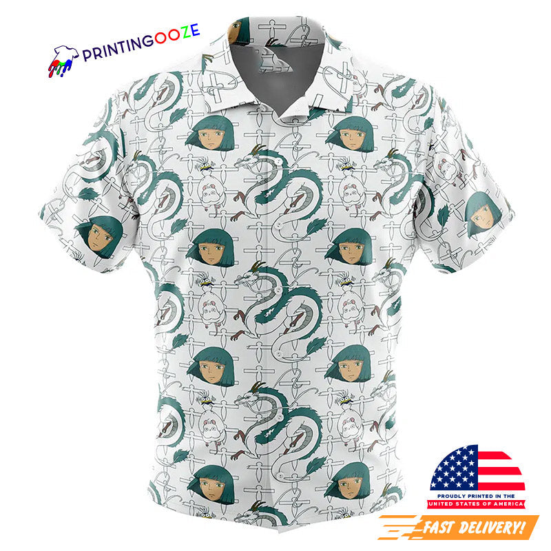 Haku Spirited Away Ghibli Hawaiian - Adult & Kids T-Shirts, Sweatshirts & Hoodies apparel design preview 1