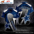 Halftone Hero Navy And White Dallas Cowboys Hawaiian - Adult & Kids T-Shirts, Sweatshirts & Hoodies apparel design preview 1
