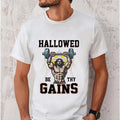 Hallowed Be Thy Gains Jesus Gym Pure Cotton Casual - Adult & Kids T-Shirts, Sweatshirts & Hoodies apparel design preview 1