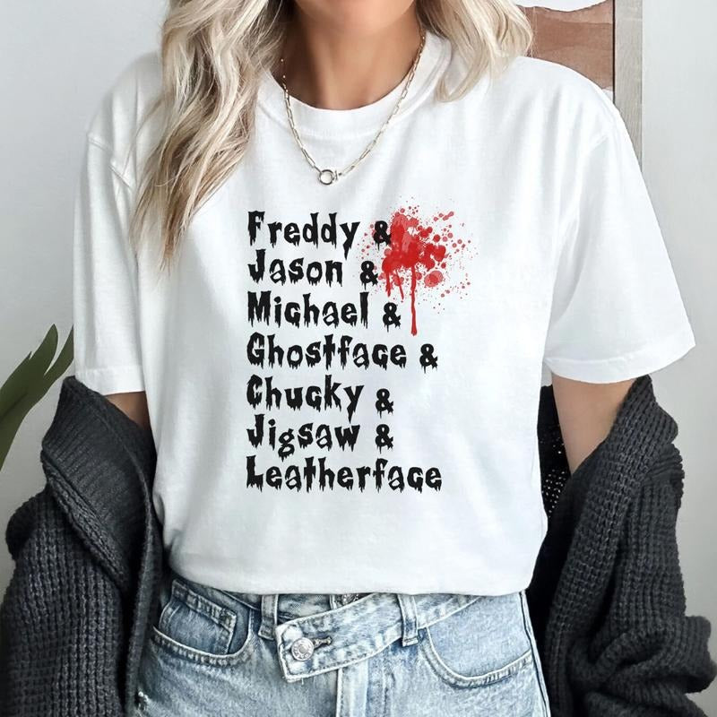 Halloween Team Michael Myers Jason Voorhees Movie - Adult & Kids T-Shirts, Sweatshirts & Hoodies apparel design preview 1