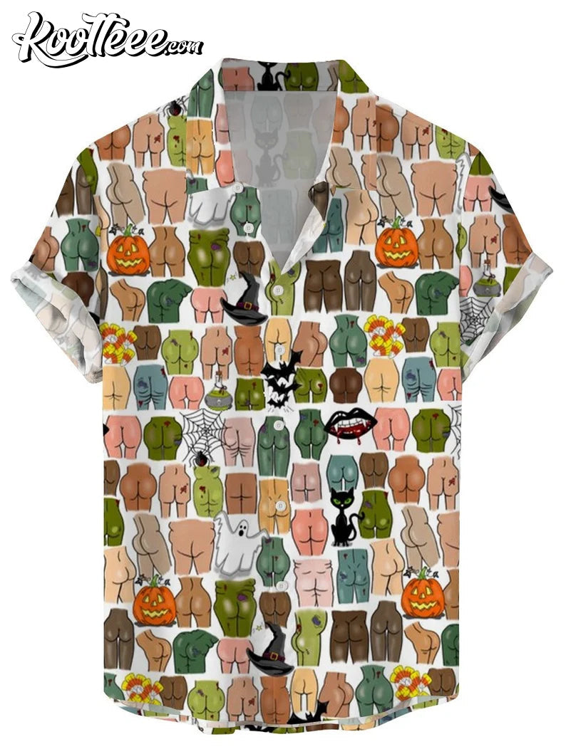 Halloween Butts Hawaiian - Adult & Kids T-Shirts, Sweatshirts & Hoodies apparel design preview 1