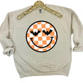 Halloween Checkered Happy Face - Adult & Kids T-Shirts, Sweatshirts & Hoodies apparel design preview 1