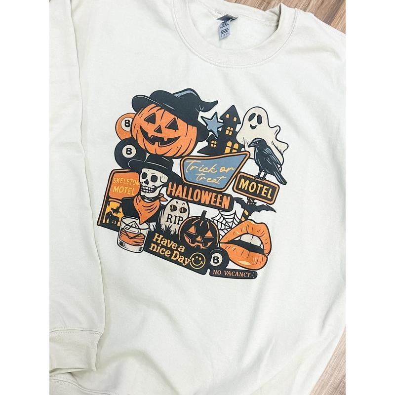 Halloween Collage Top - Adult & Kids T-Shirts, Sweatshirts & Hoodies apparel design preview 1