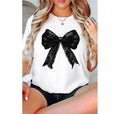 Halloween Coquette Bow Black Spooky Season Bats Woman - Adult & Kids T-Shirts, Sweatshirts & Hoodies apparel design preview 1