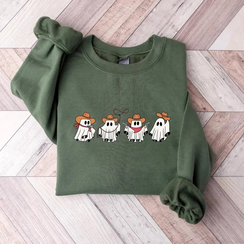 Halloween Cowboy Western Ghost - Adult & Kids T-Shirts, Sweatshirts & Hoodies apparel design preview 1