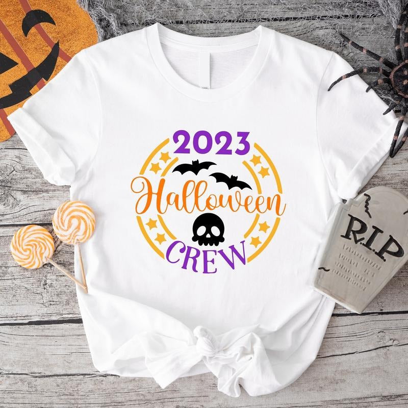 Halloween Crew 2023 Matching Family Party Spooky - Adult & Kids T-Shirts, Sweatshirts & Hoodies apparel design preview 1
