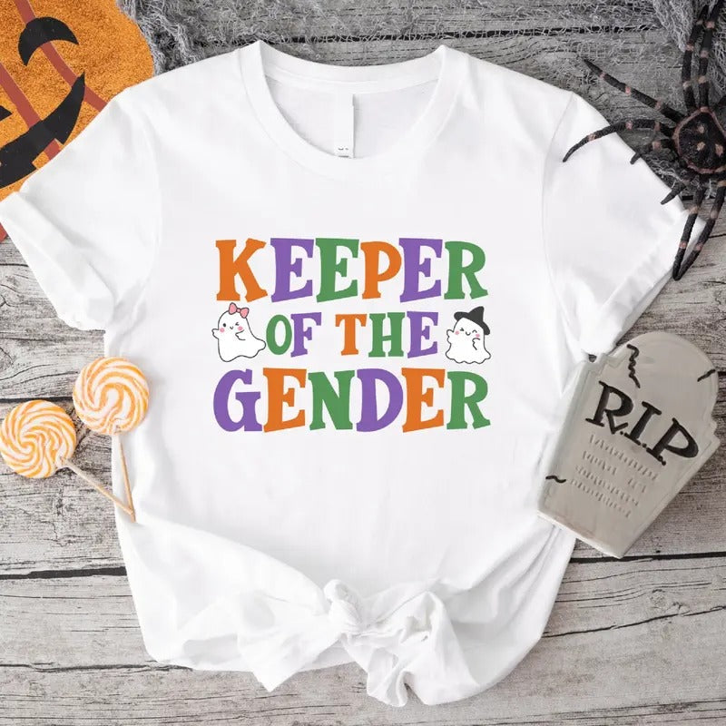 Halloween Gender Reveal Party Keeper Matching Baby - Adult & Kids T-Shirts, Sweatshirts & Hoodies apparel design preview 1