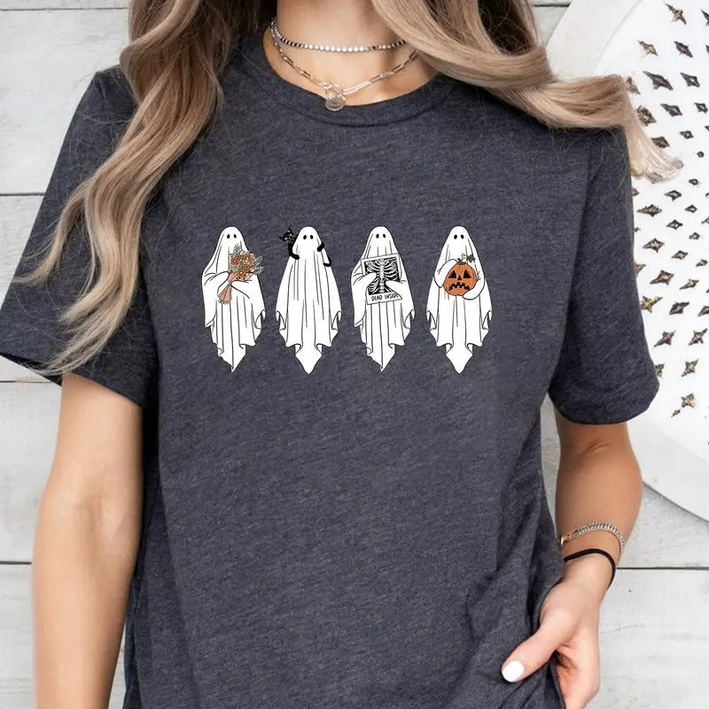 Halloween Ghost Retro Cute Spooky Season - Adult & Kids T-Shirts, Sweatshirts & Hoodies apparel design preview 1