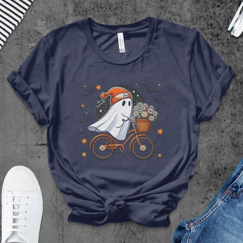 Halloween Ghost Cute Fall Spooky Season - Adult & Kids T-Shirts, Sweatshirts & Hoodies apparel design preview 1