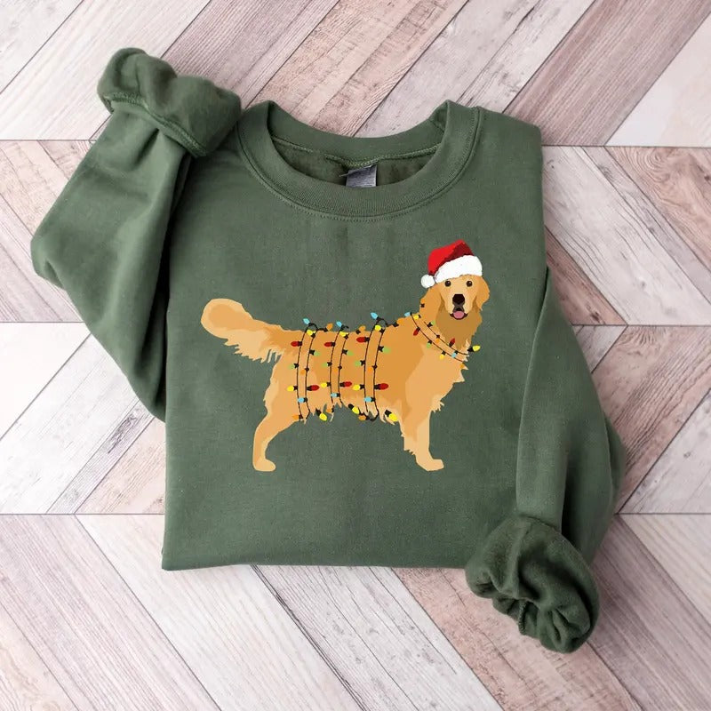 Halloween Golden Retriever Ghost Dog Cotton Fabric - Adult & Kids T-Shirts, Sweatshirts & Hoodies apparel design preview 1