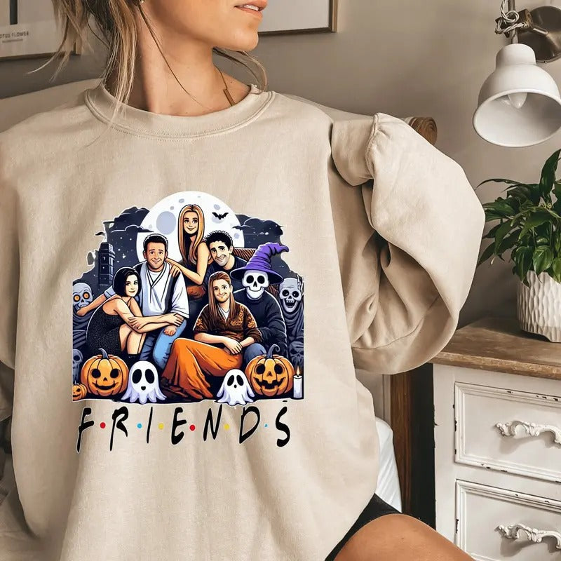 Halloween Horror Characters Friends Movie - Adult & Kids T-Shirts, Sweatshirts & Hoodies apparel design preview 1