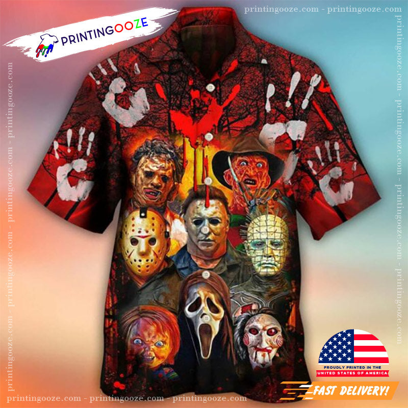 Halloween Horror Movie Characters 90s Bloody - Adult & Kids T-Shirts, Sweatshirts & Hoodies apparel design preview 1