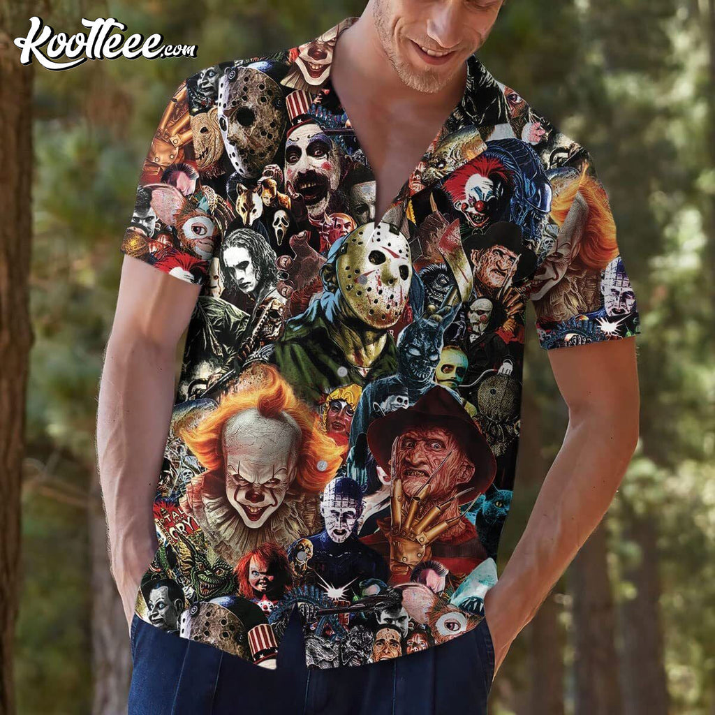 Halloween Horror Night Hawaiian - Adult & Kids T-Shirts, Sweatshirts & Hoodies apparel design preview 1