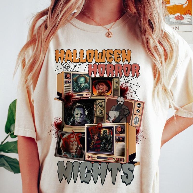 Halloween Horror Nights Movie Characters Swetshirt - Adult & Kids T-Shirts, Sweatshirts & Hoodies apparel design preview 1