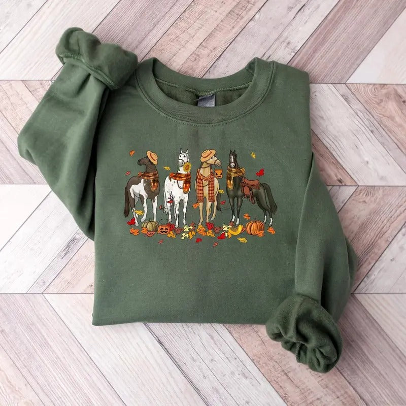 Halloween Horse Ghost Spooky Lover Western Cowgirl - Adult & Kids T-Shirts, Sweatshirts & Hoodies apparel design preview 1