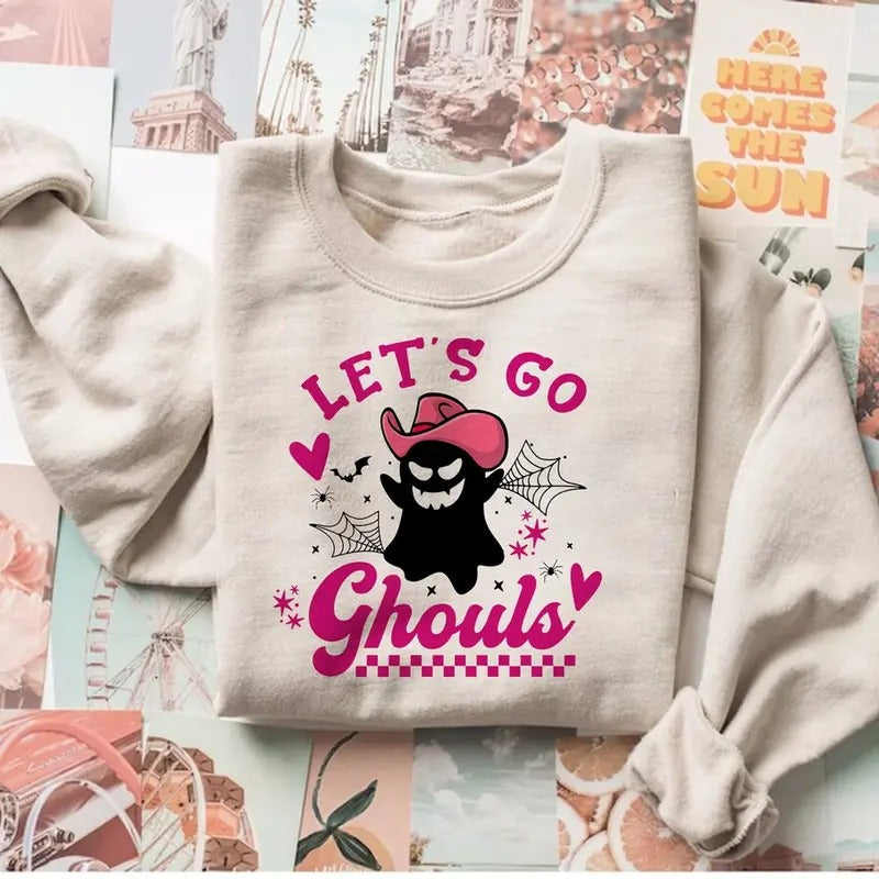 Halloween Ghost Funny Trick Treat Spooky Boo Let'S Go - Adult & Kids T-Shirts, Sweatshirts & Hoodies apparel design preview 1
