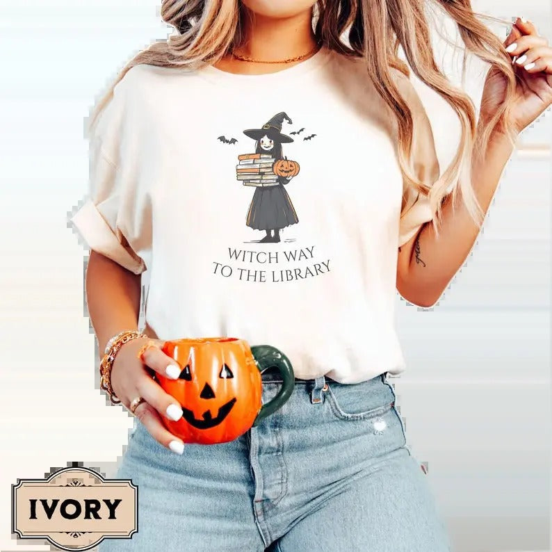 Halloween Librarian Cute Bookworm English Teacher - Adult & Kids T-Shirts, Sweatshirts & Hoodies apparel design preview 1