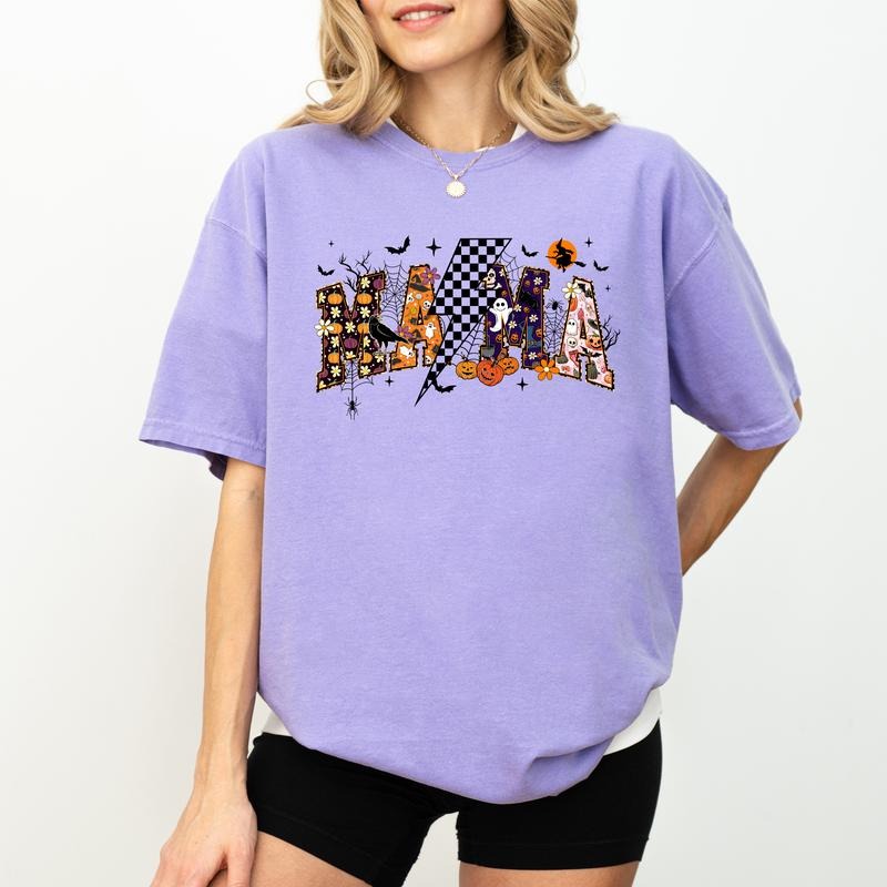 Halloween Mama Coquette Top Mom Cute Momster Spooky - Adult & Kids T-Shirts, Sweatshirts & Hoodies apparel design preview 1