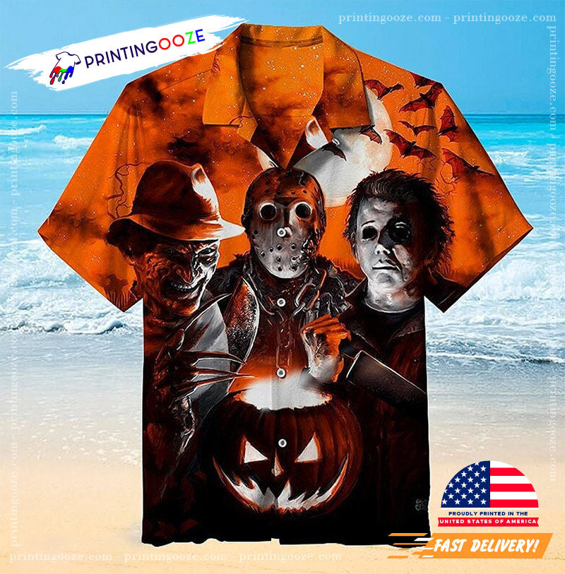 Halloween Night Of Killers Graphic Hawaiian - Adult & Kids T-Shirts, Sweatshirts & Hoodies apparel design preview 1