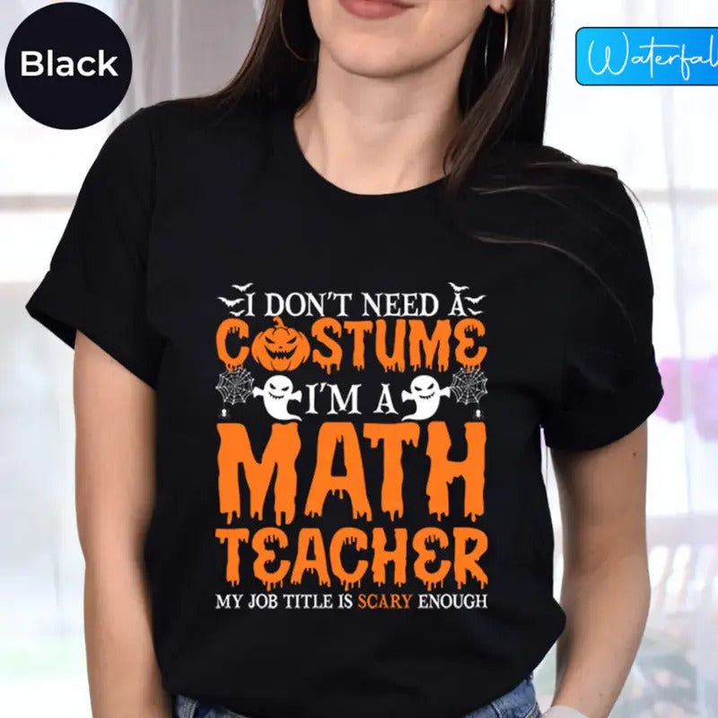Halloween Party Math Teacher Sayings GEEk Spooky - Adult & Kids T-Shirts, Sweatshirts & Hoodies apparel design preview 1