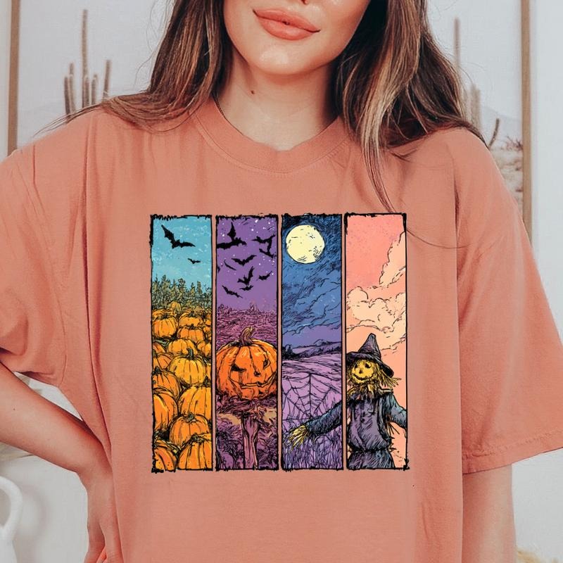 Halloween Phases Comfort Colors 100% Ring Spun Cotton - Adult & Kids T-Shirts, Sweatshirts & Hoodies apparel design preview 1