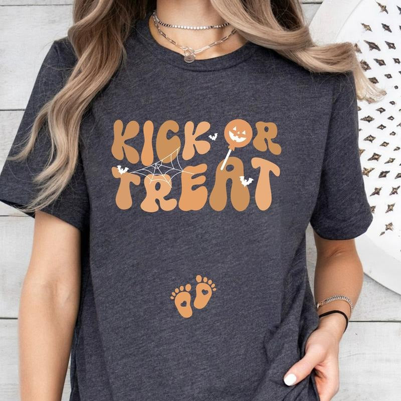 Halloween Pregnancy Announcement Fall Baby Reveal - Adult & Kids T-Shirts, Sweatshirts & Hoodies apparel design preview 1