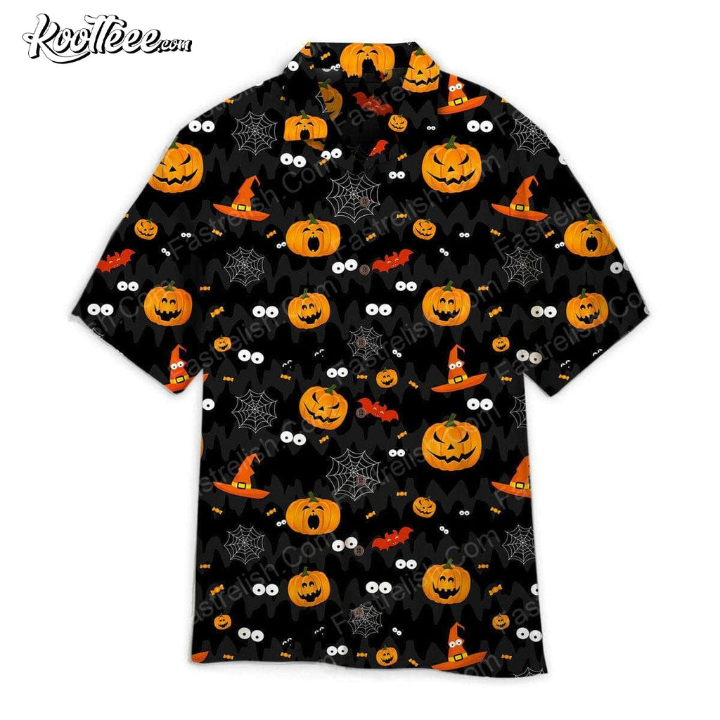 Halloween Pumpkin Party Pattern Hawaiian - Adult & Kids T-Shirts, Sweatshirts & Hoodies apparel design preview 1