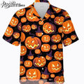 Halloween Pumpkin Pattern Hawaiian - Adult & Kids T-Shirts, Sweatshirts & Hoodies apparel design preview 1