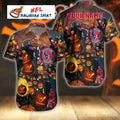 Halloween Pumpkins And Ghosts Houston Texans Hawaiian - Adult & Kids T-Shirts, Sweatshirts & Hoodies apparel design preview 1