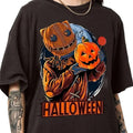 Halloween Vintage Pumpkin Horror - Adult & Kids T-Shirts, Sweatshirts & Hoodies apparel design preview 1