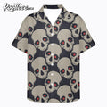 Halloween Skull Pattern Funny Hawaiian - Adult & Kids T-Shirts, Sweatshirts & Hoodies apparel design preview 1